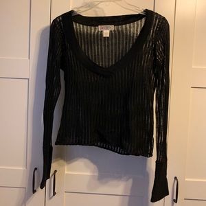 Loose knit v-neck sweater